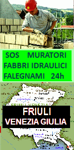 www.superfabbro.it/muratore-friuli-venezia-giulia
 PRONTO INTERVENTO 24H in FRIULI VENEZIA GIULIA - MURATORE - IMBIANCHINO - FABBRO APERTURA PORTE - IDRAULICO SPURGHI - ELETTRICISTA - SPAZZACAMINO IN FRIULI VENEZIA GIULIA a GORIZIA, PORDENONE, UDINE